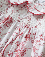 Girl's Twill Eloise Nightgown in Red Timeless Toile