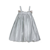 Silver Shining Satin Dress