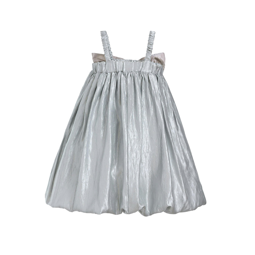 Silver Shining Satin Dress