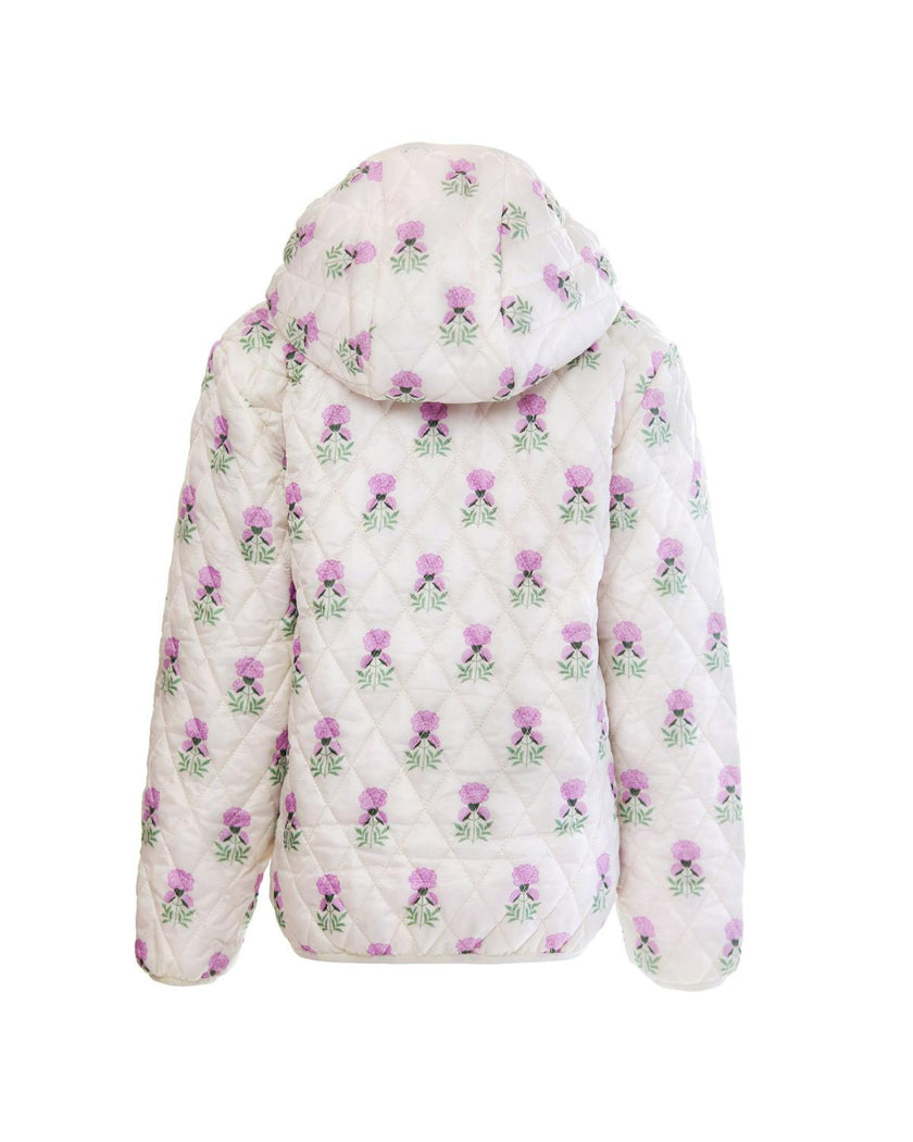 Kids Puffer Jacket in Winter White Marigold