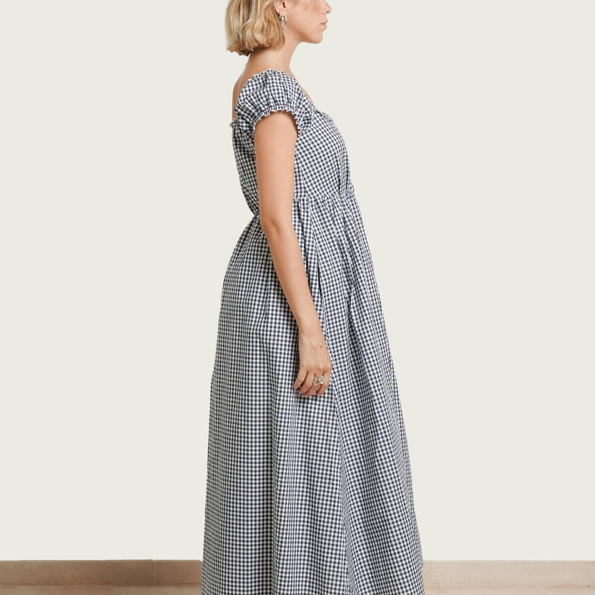 Lily Gingham Maternity & Nursing Dress