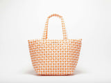 Sunset Orange Gingham Medium Metro Tote Deluxe