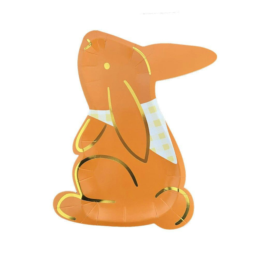 Playful Gingham Bunny Large Plates