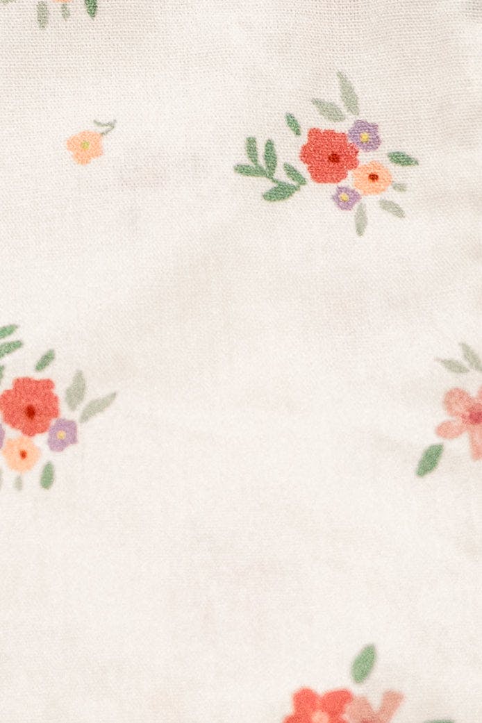 Summer Petals Timeless Floral Ruffle Pouch