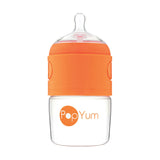 PopYum 5 oz Orange Anti-Colic Formula Making/Mixing/Dispenser Baby Bottle with #1 Slow Flow Nipple, 150 ml, BPA-Free