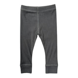 Girls Ribbed Leggings in Tornado Gray