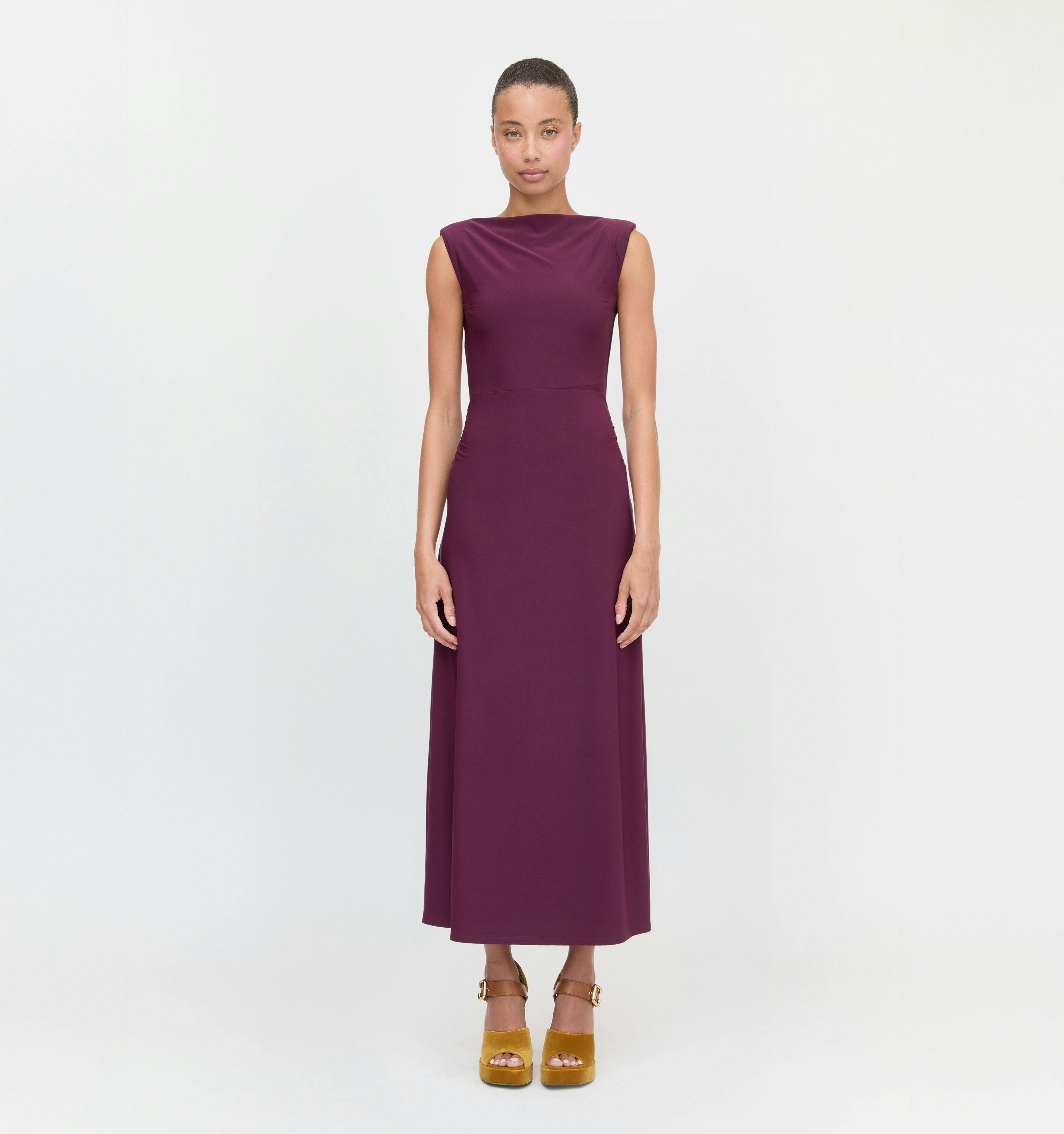 The Sloane Dress - Aubergine