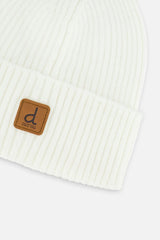 Ribbed Knit Hat Off-White
