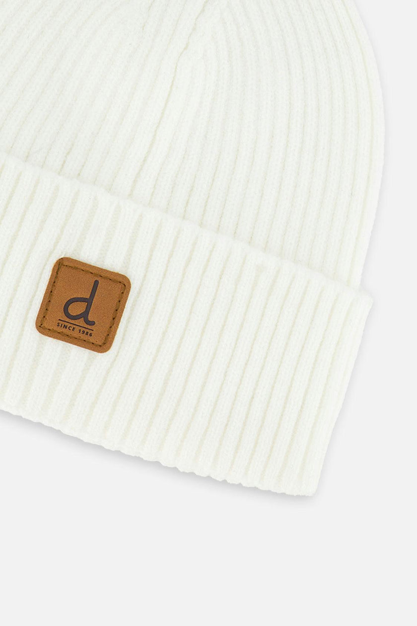 Ribbed Knit Hat Off-White
