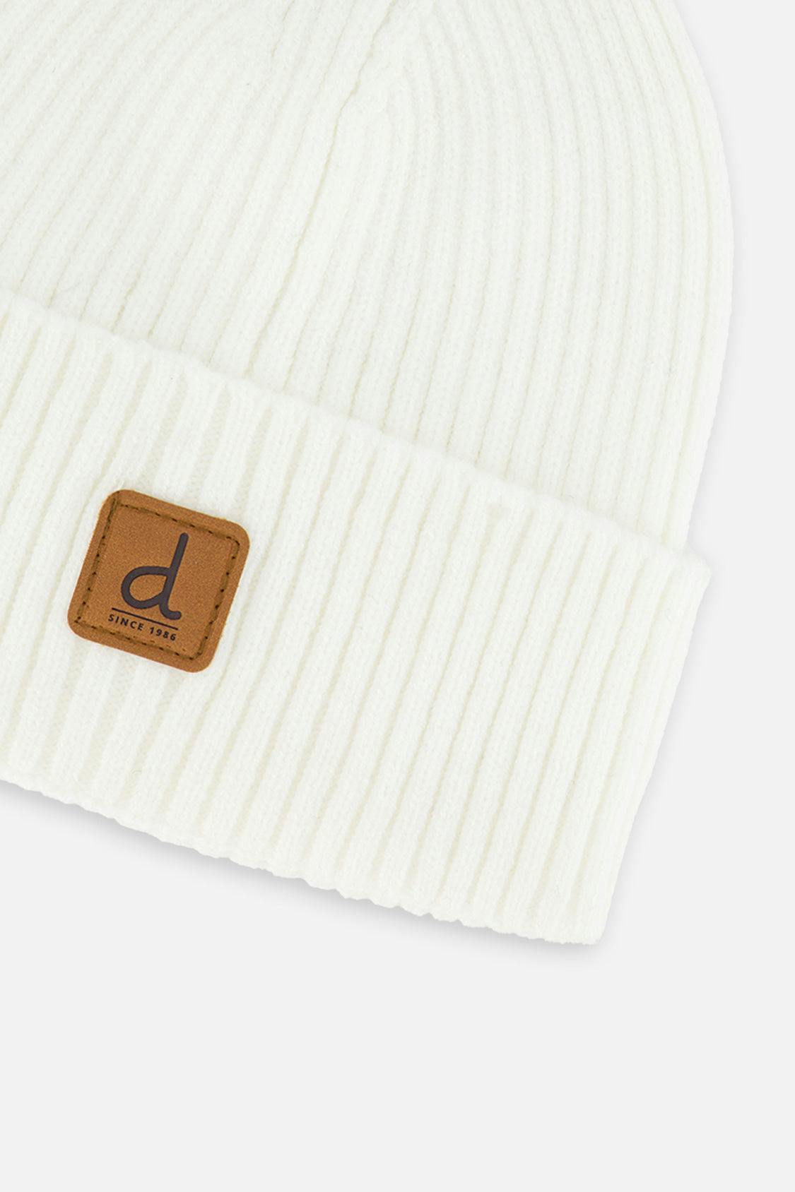 Ribbed Knit Hat Off-White