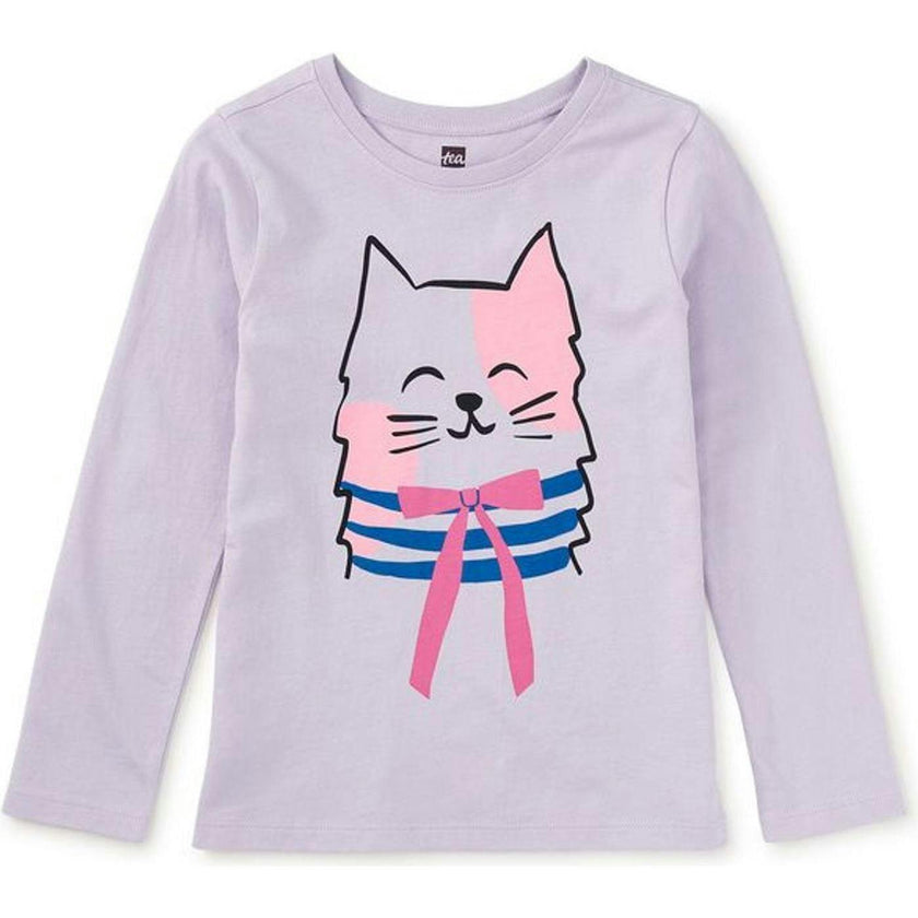 Bowtie Kitty Graphic Tee, Purple