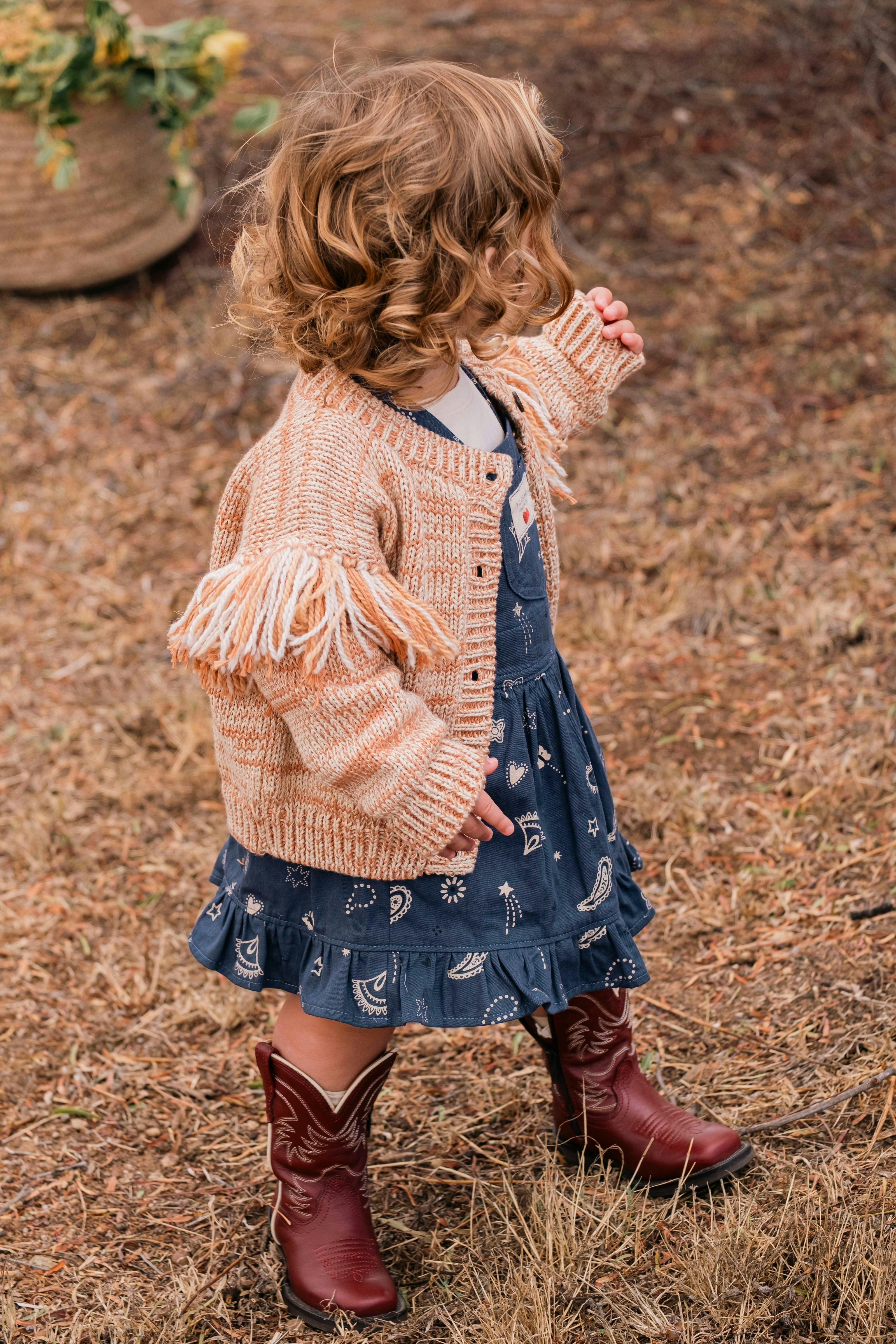 Overall Dress in Midnight Bandana