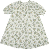 Smocked Floral 3-Quarter Sleeve Dress