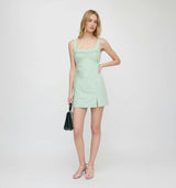 The Eviana Dress - Blue/Green Stripe