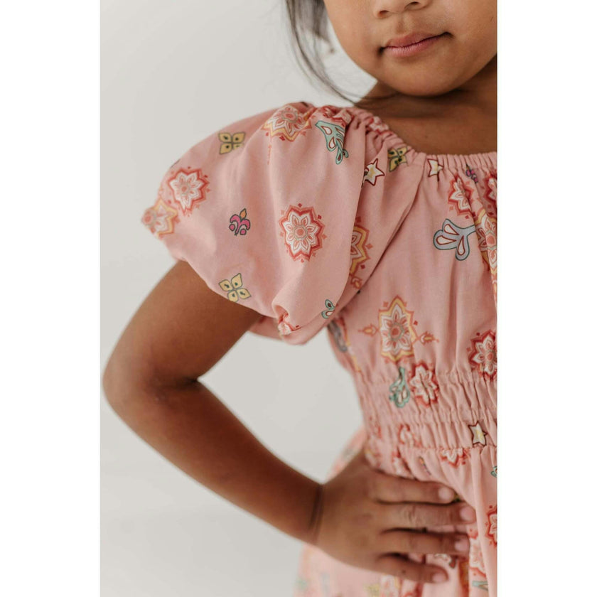 Peasant Bubble Sleeve Dress