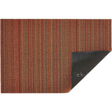 Skinny Stripe Shag Floor Mat, Orange