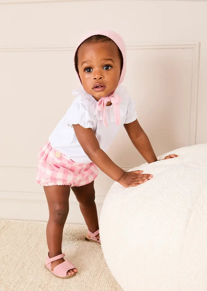 Broderie Anglaise Frill Collar Bodysuit in White (1mth-3yrs)