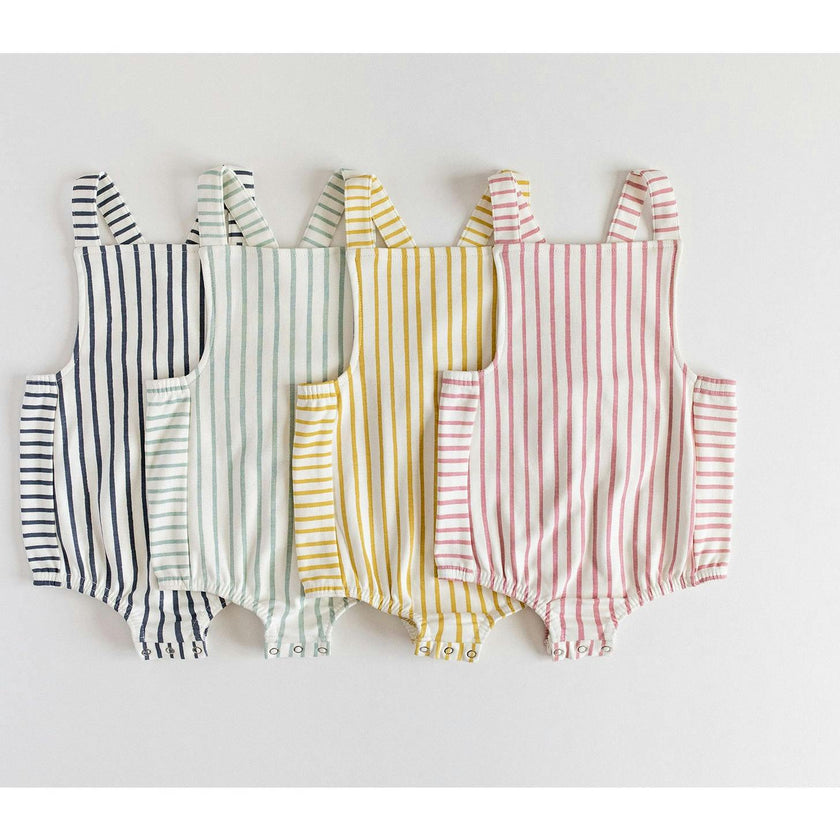 Criss-Cross Overall One-Piece, Yellow