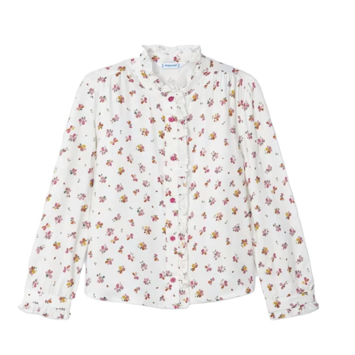 Girl Ruffle Print Blouse