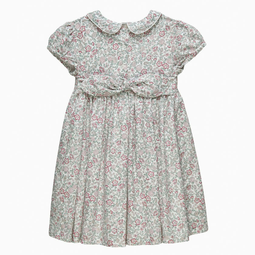 Arabella Floral Smocked Dress in Pink