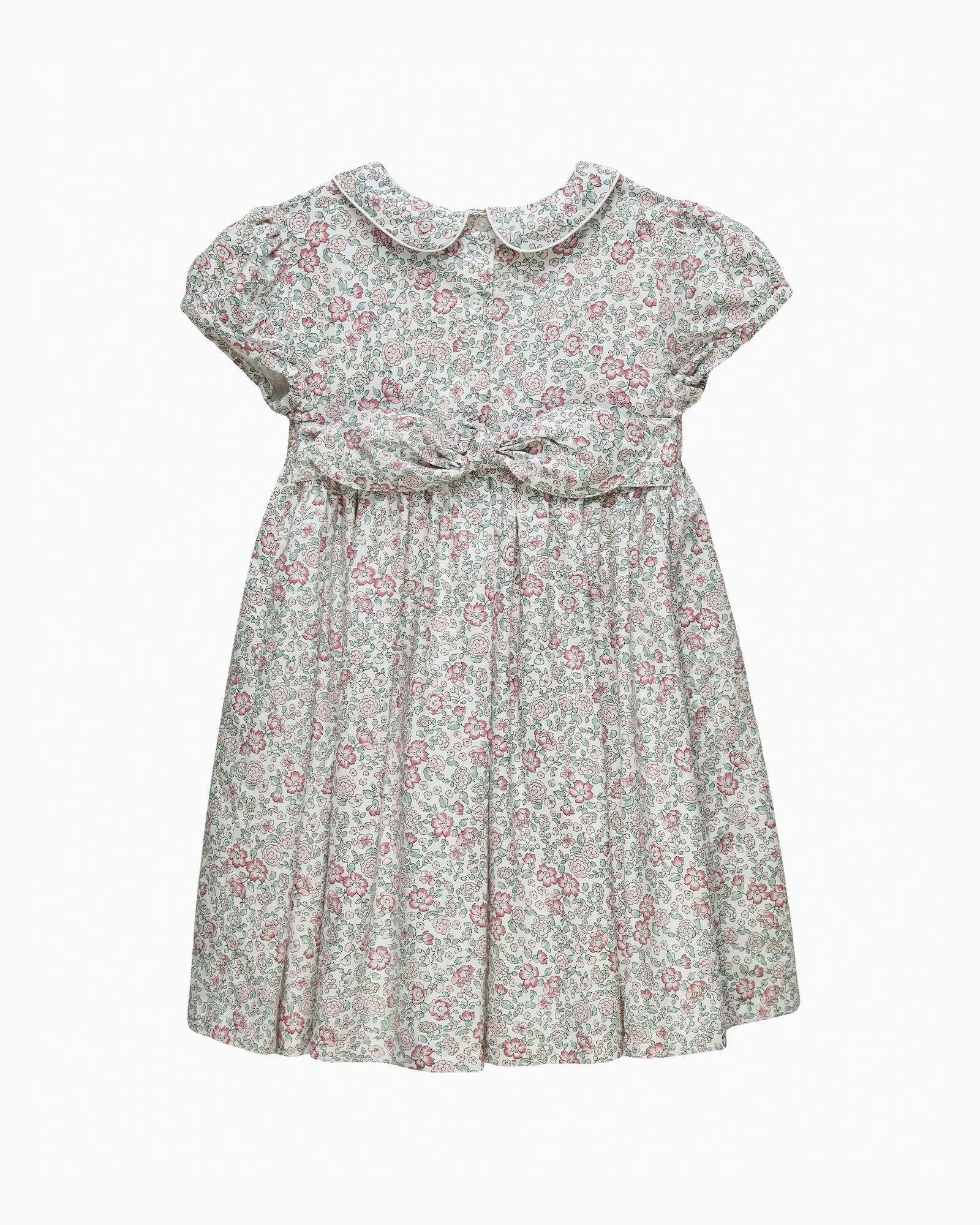 Arabella Floral Smocked Dress in Pink