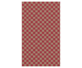 Gift wrap, 10 m - Checker - Powder/Red