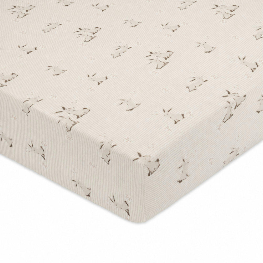 Avery Bunny Organic Cotton Fitted Crib Sheet