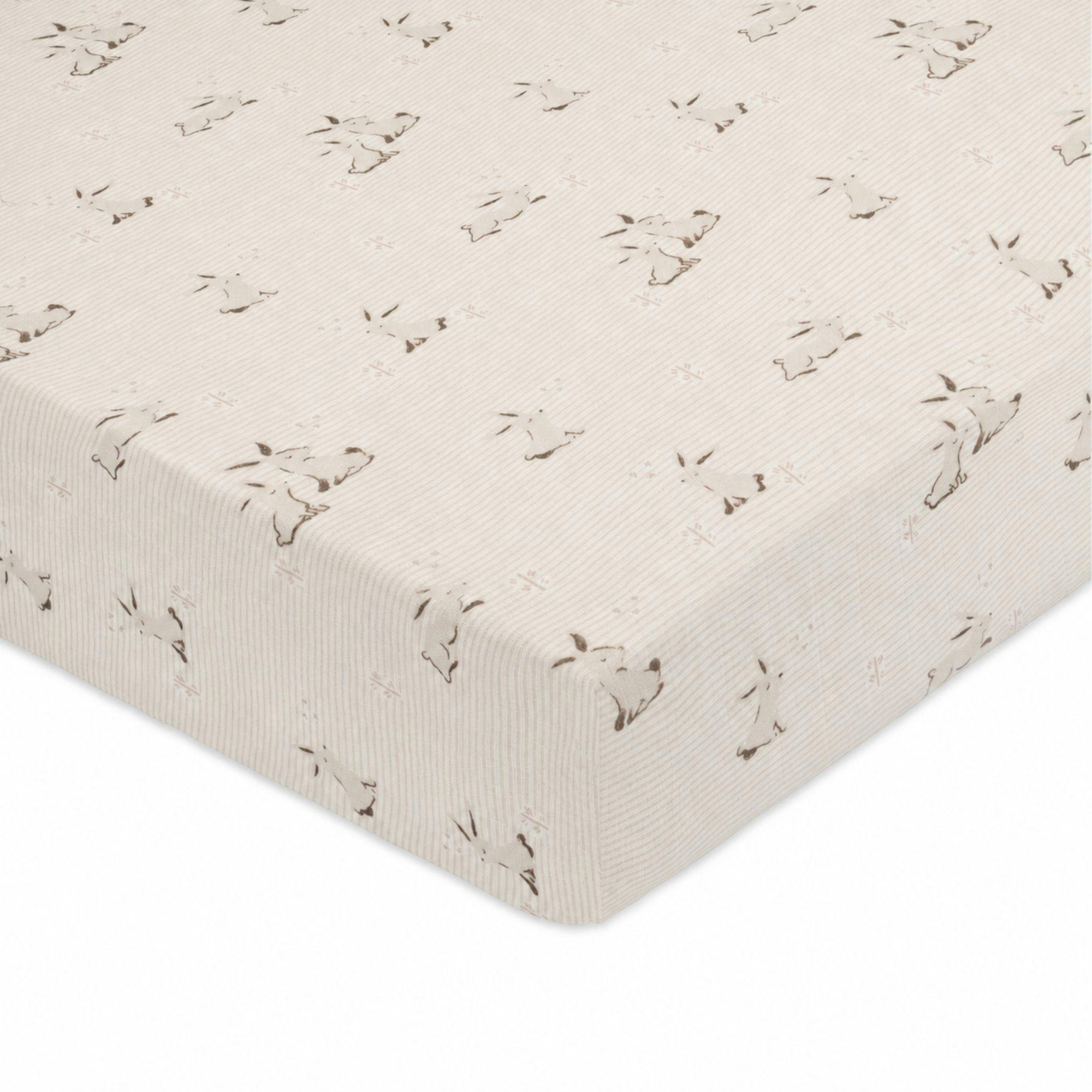 Avery Bunny Organic Cotton Fitted Crib Sheet