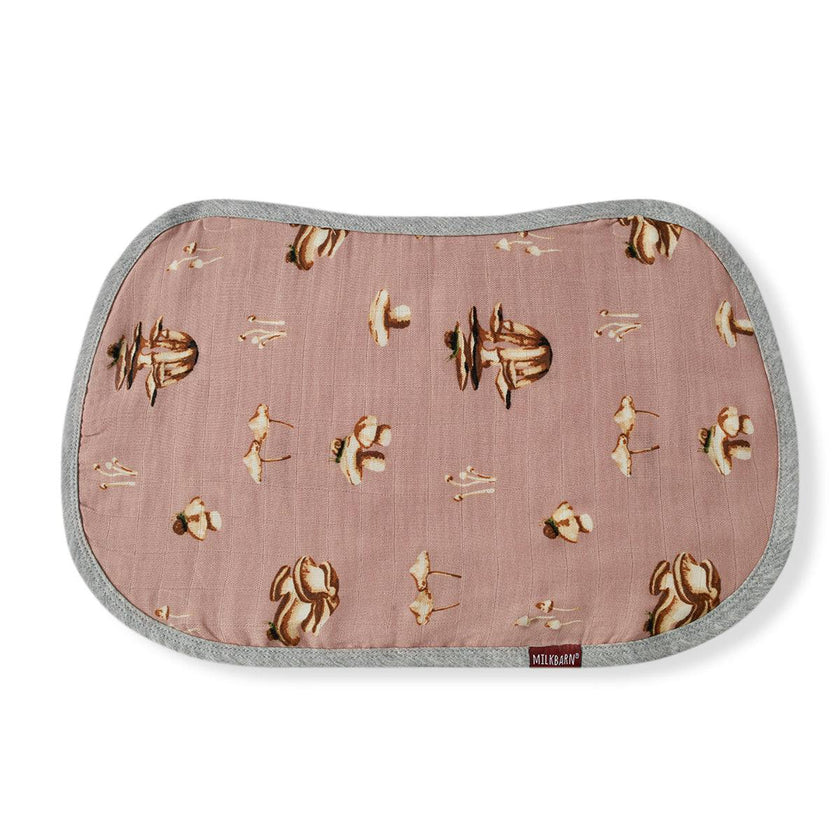 Mushroom Contour Four Layer Burp Cloth