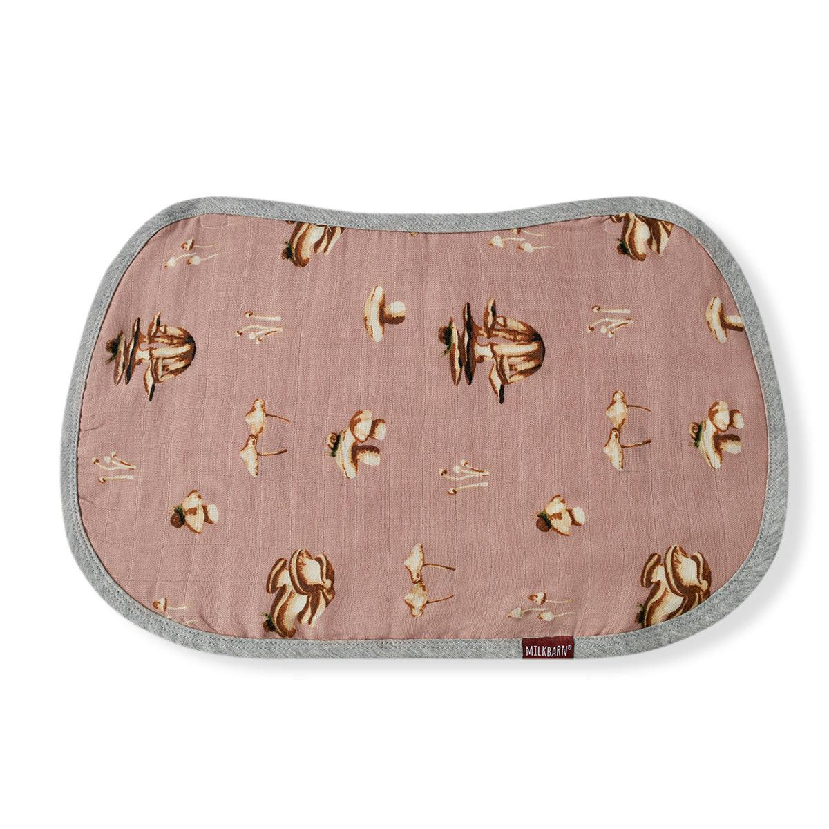 Mushroom Contour Four Layer Burp Cloth