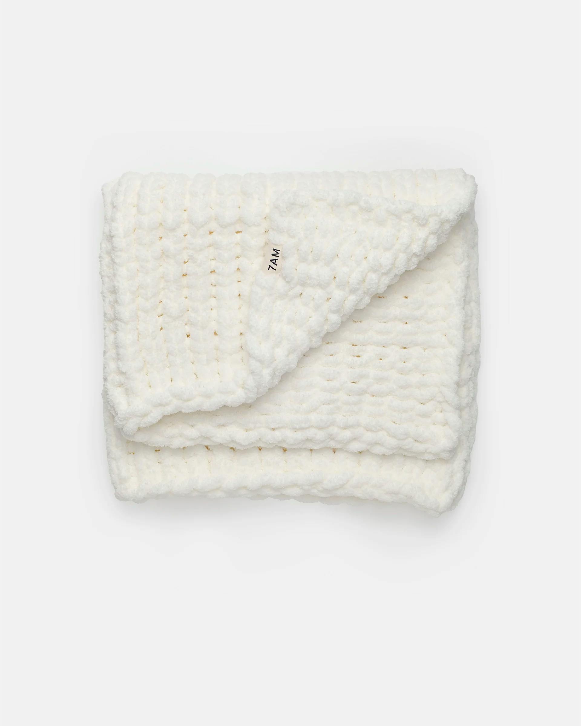 Hand-Knit Chenille Throw