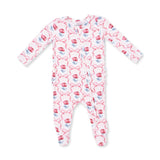 Leslie Rose - 2 Way Ruffle Back Zipper Footie