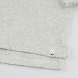 Denim "dude" Applique Raw Edge Baby Rib Tee