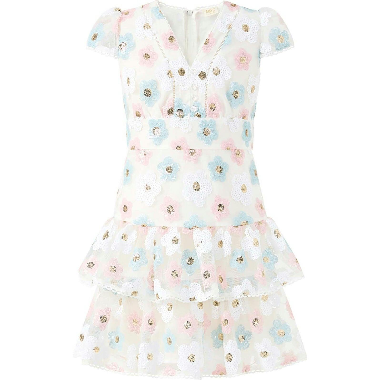 Gabrielle Frill Sequin Mini Dress