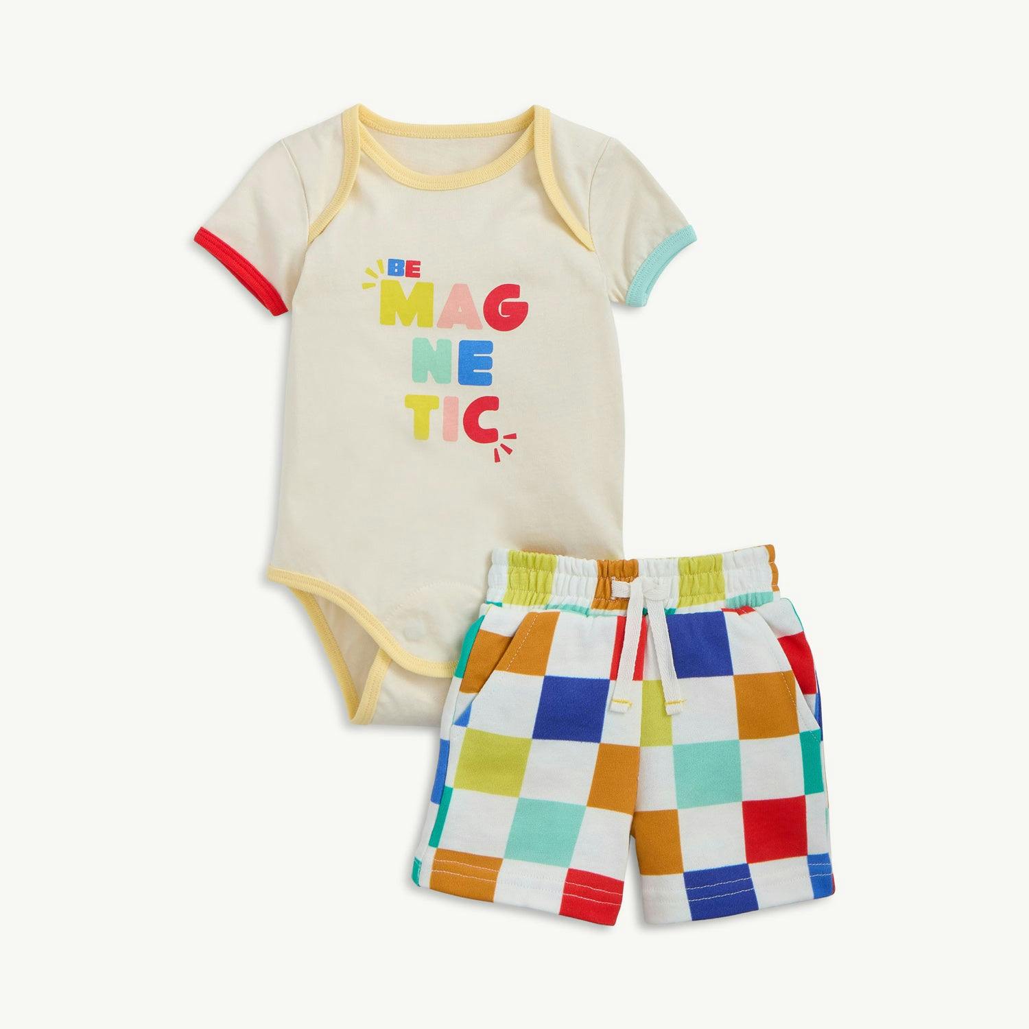 Magnetic Bodysuit with Shorts Set
