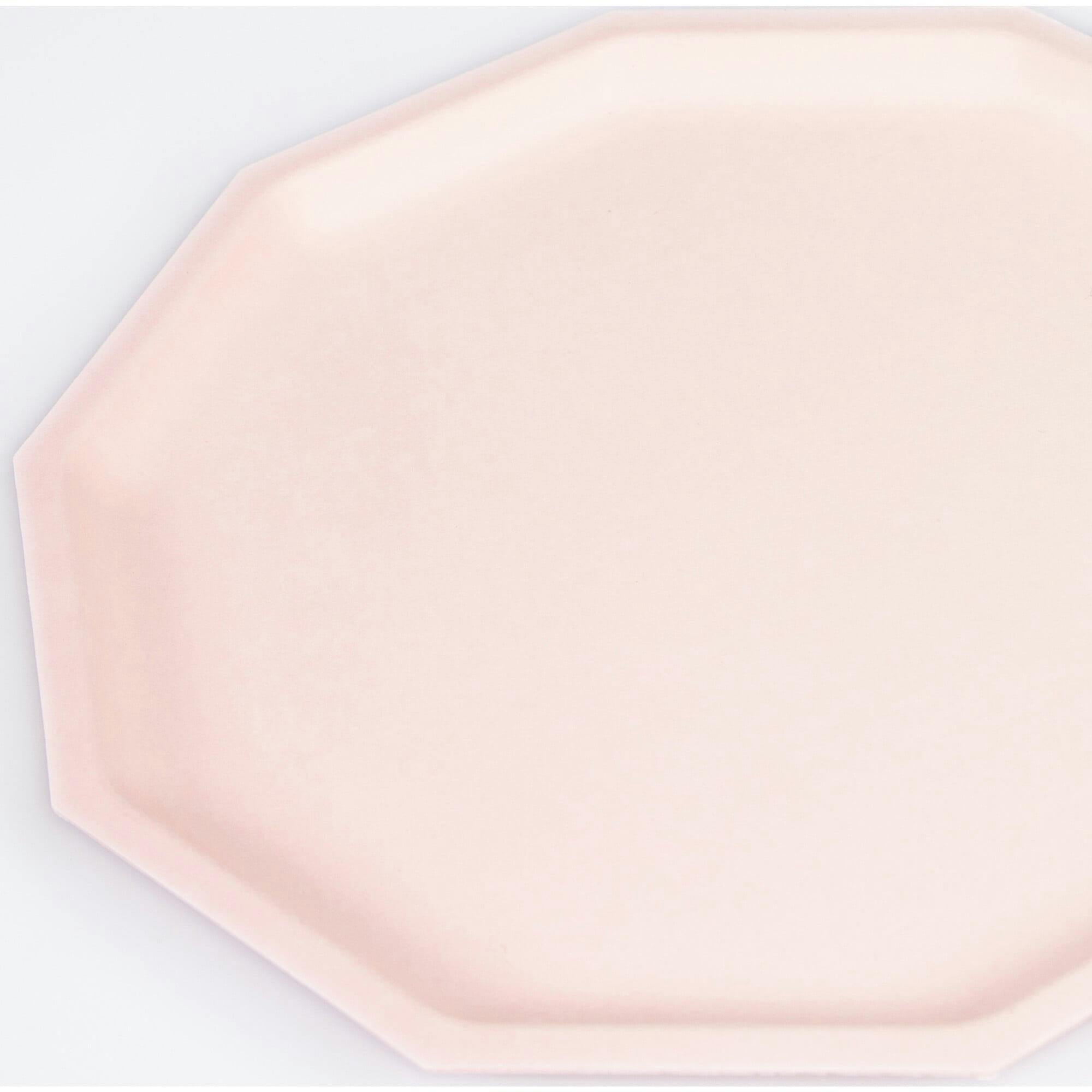 Pink Decagon Compostable Side Plates