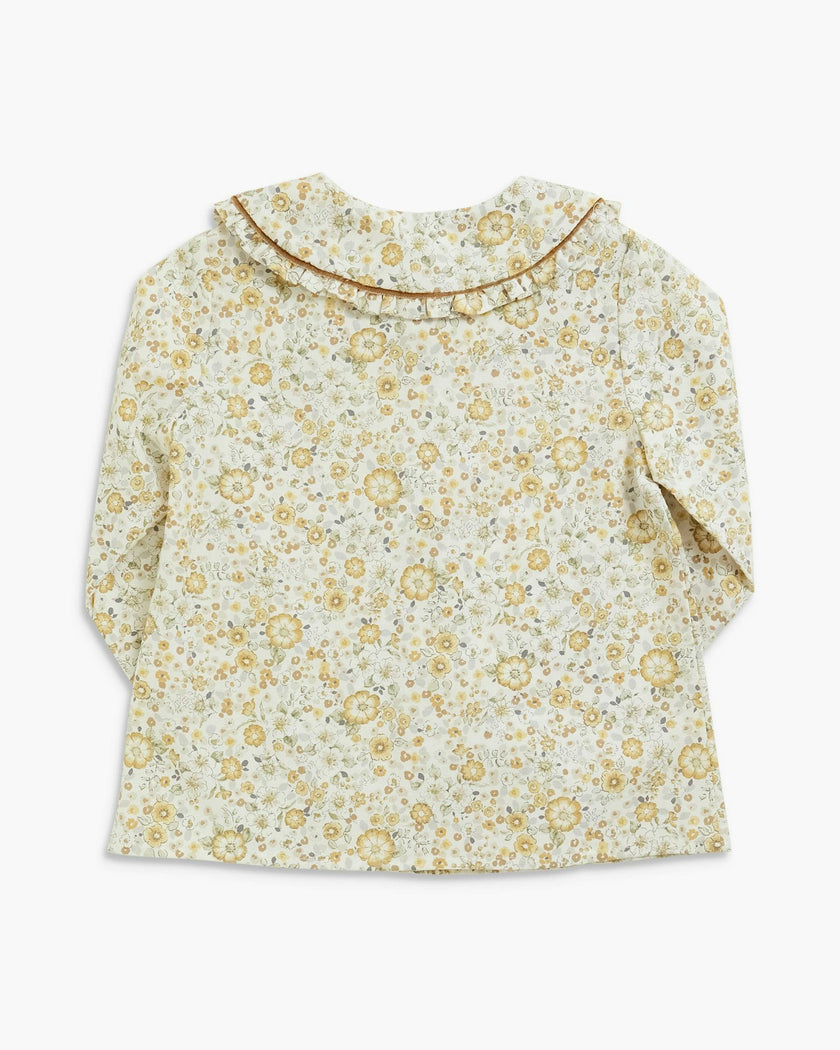 Gaya Blouse Beige Mustard Floral