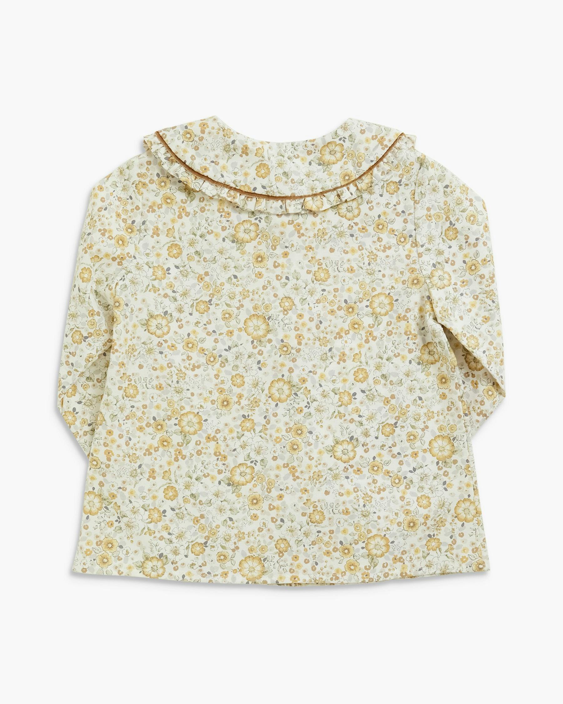 Gaya Blouse Beige Mustard Floral