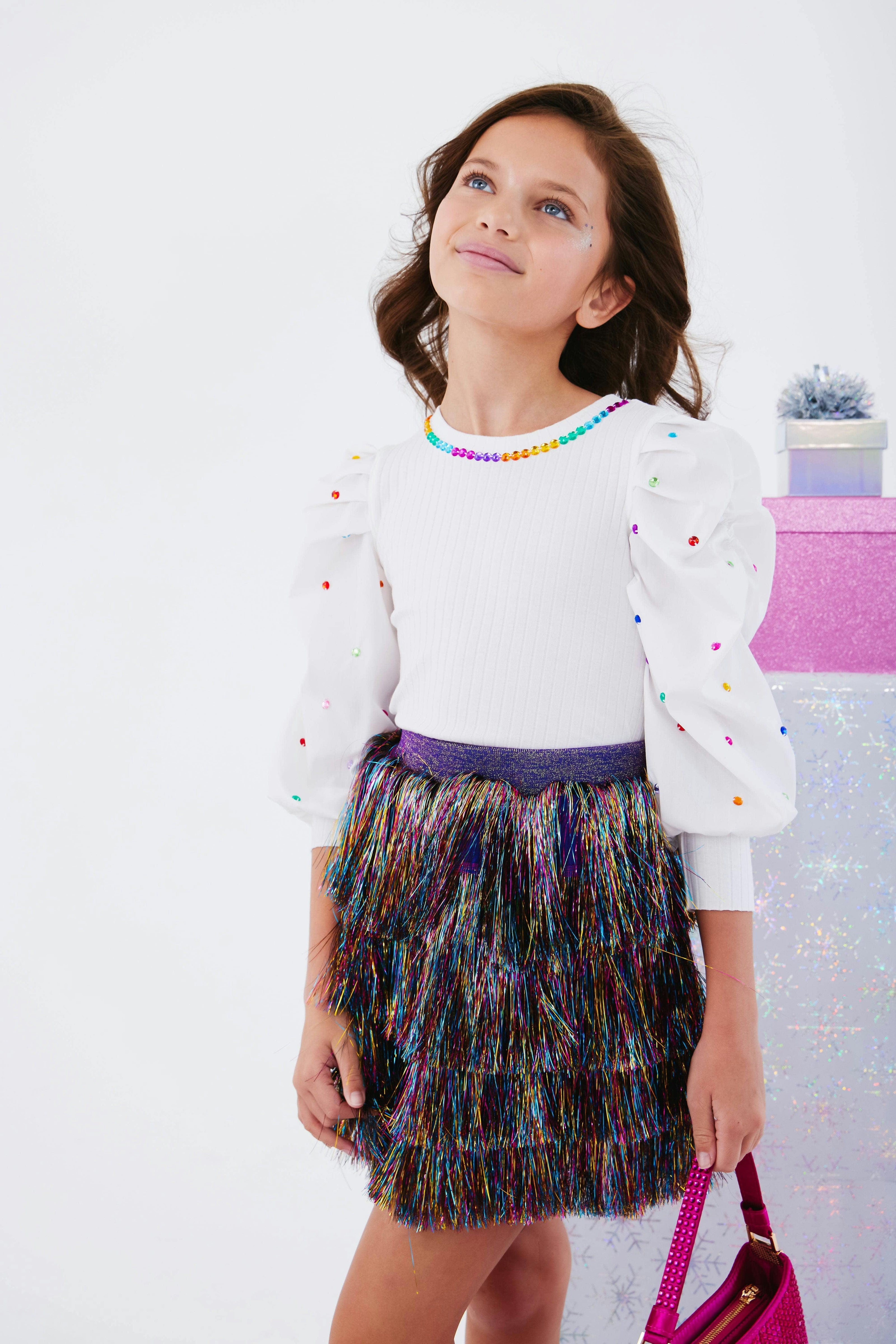 Gem Queen Puff Sleeve Blouse
