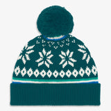 Kids knit beanie in snowflake fair isle