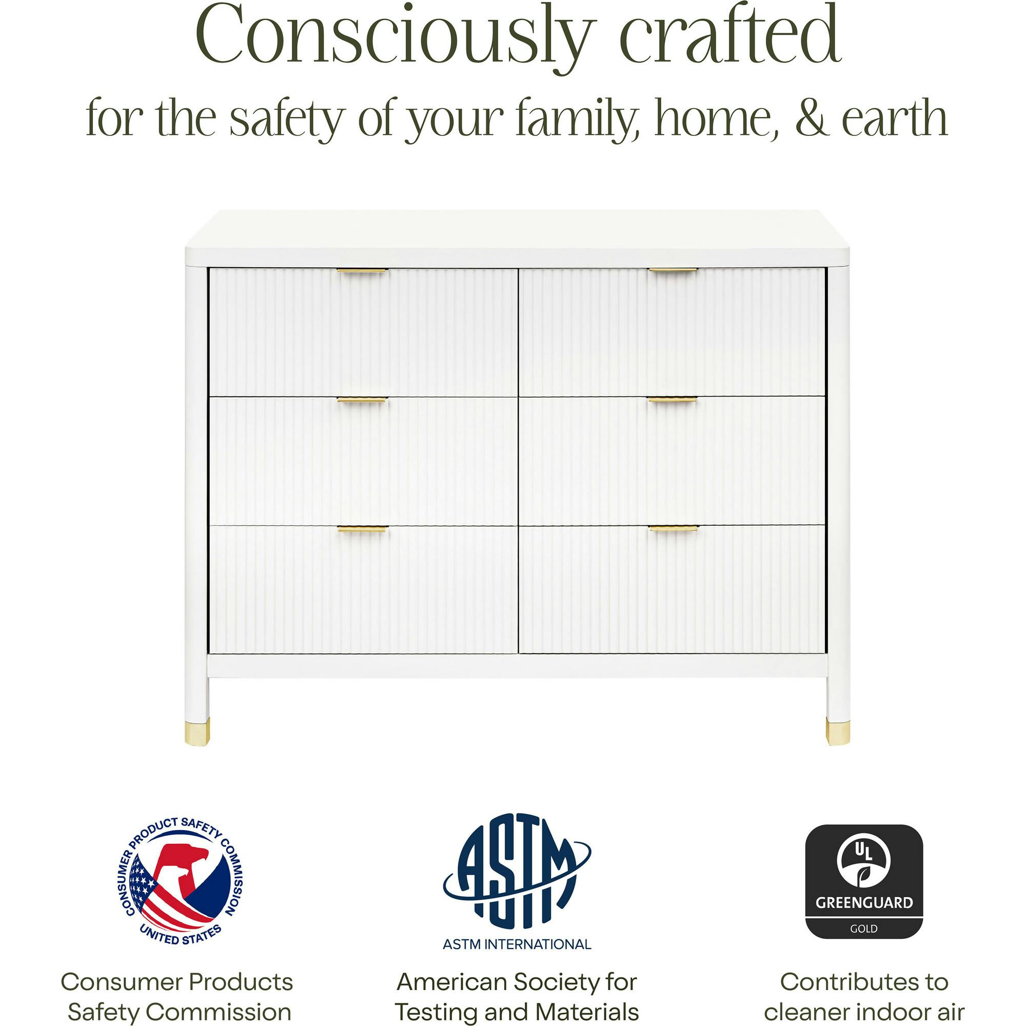Brimsley Tambour 6-Drawer Assembled Dresser
