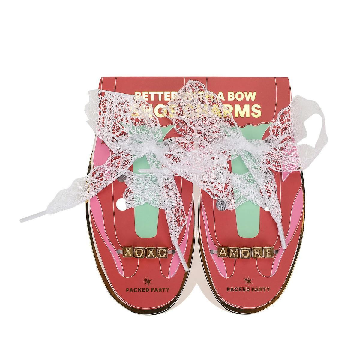 XOXO Shoe Lace & Charm Set