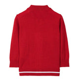Red Zip Up Cardigan
