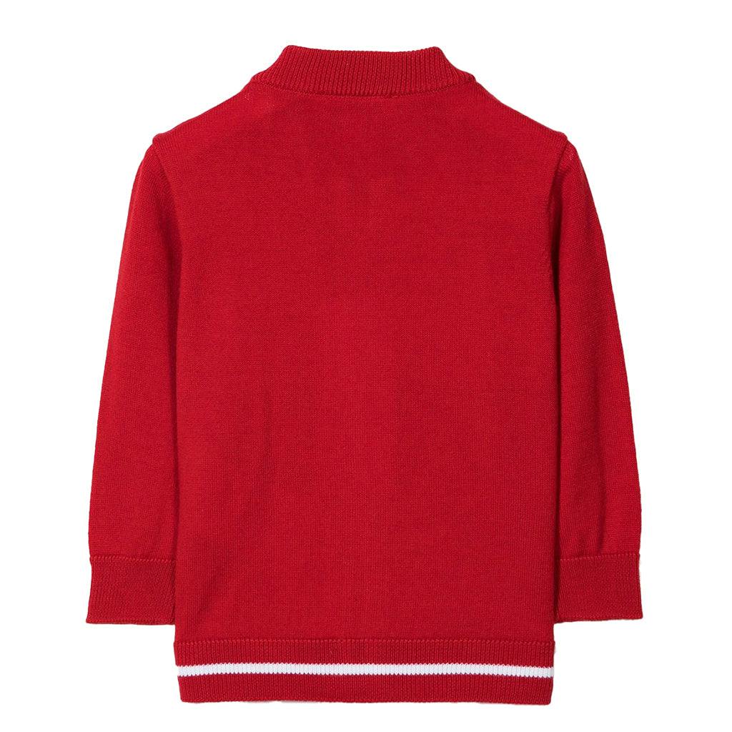 Red Zip Up Cardigan