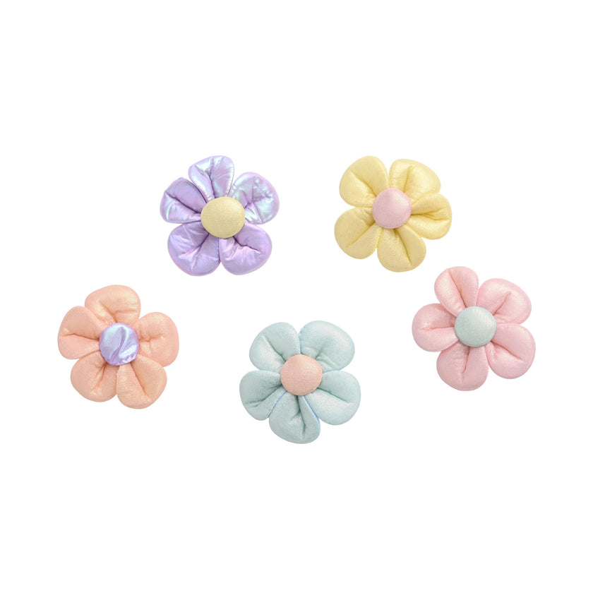Padded Fabric Flower Set