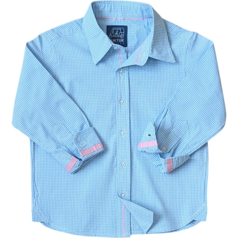Gingham Blue in Long Sleeves