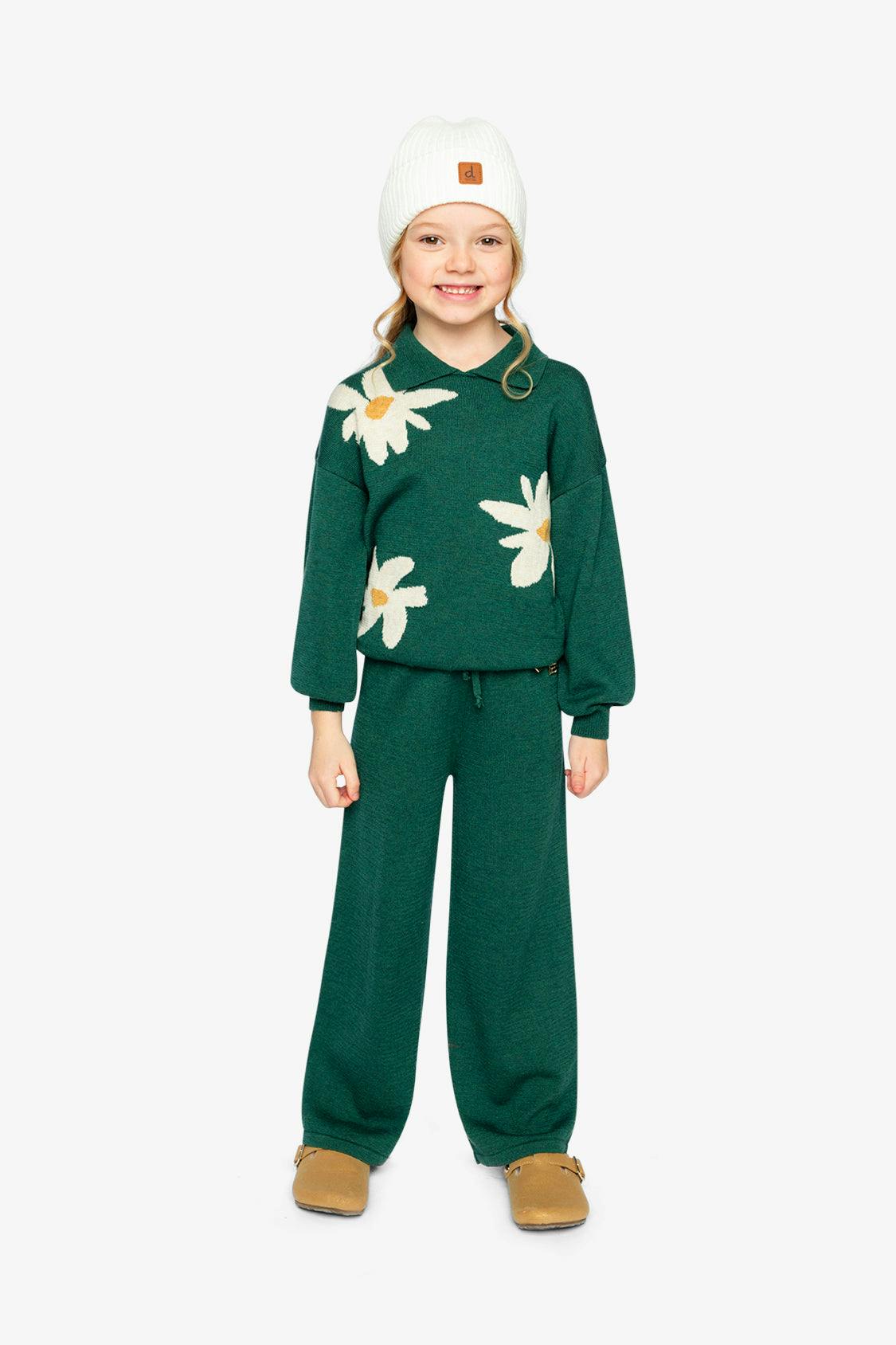 Knitted Sweater Jasper Printed Green