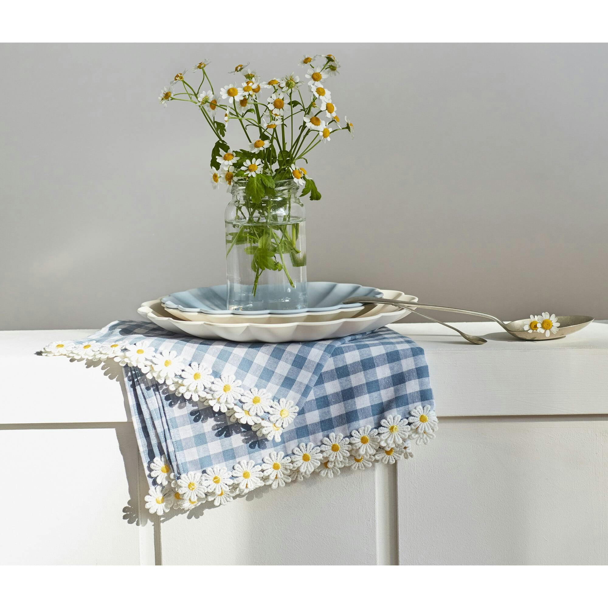 Daisy Gingham Cloth Napkins