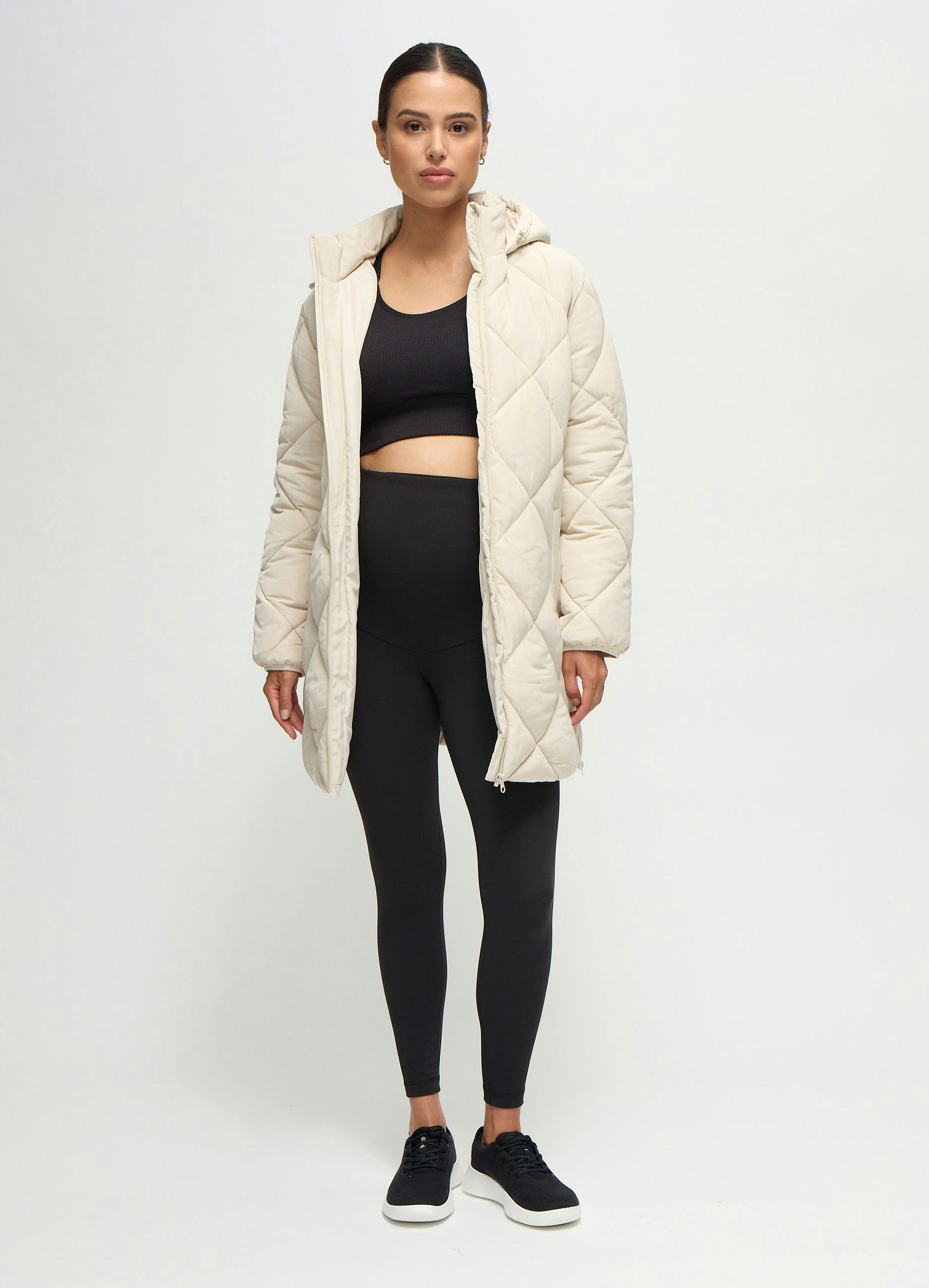 Quilted Longline Maternity and Postpartum Puffer Jacket