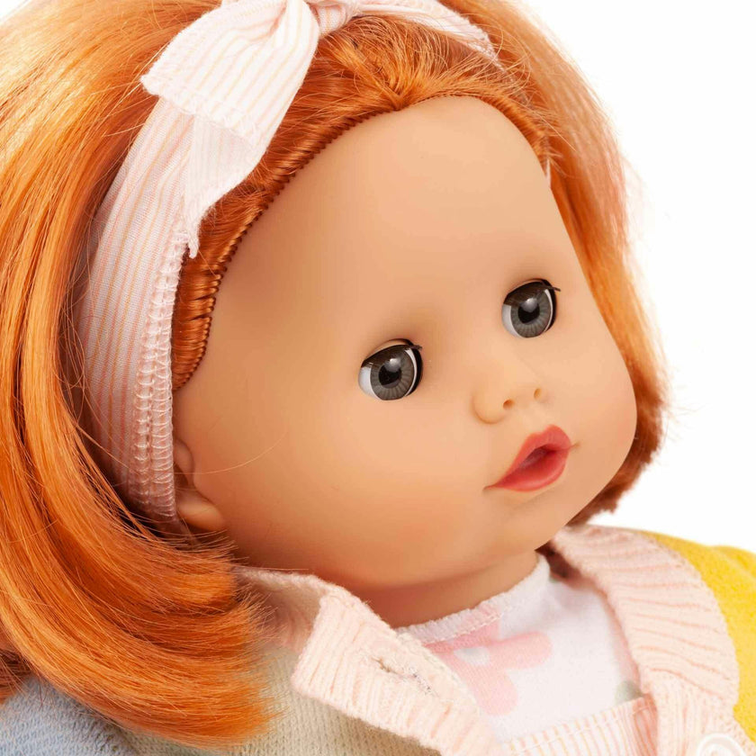 Muffin 13" Baby Doll with Sleepy Brown Eyes and Colorful Summer Playground Outfit